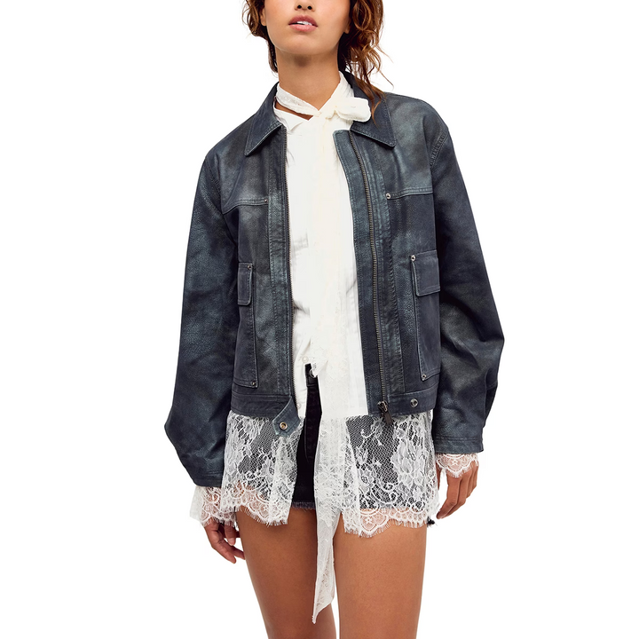 Free People Blair Vegan Suede Jacket