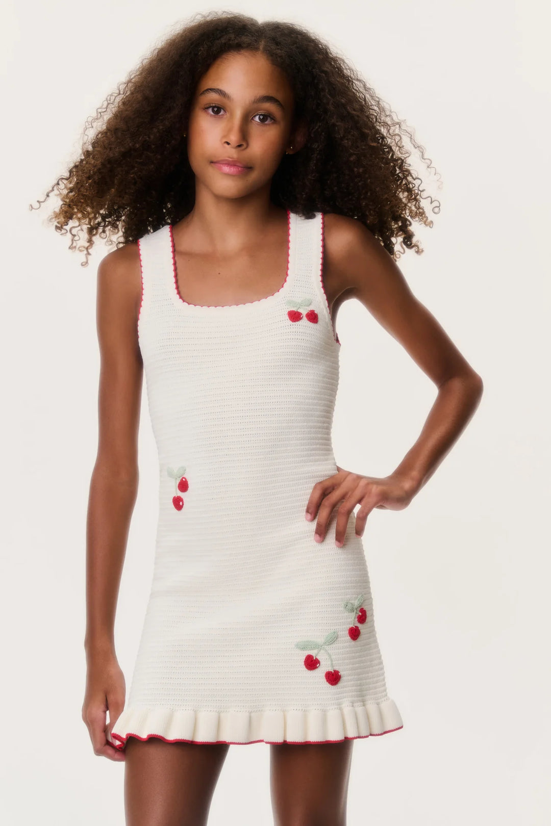 Love Shack Fancy Tween Ottie Cherry Dress