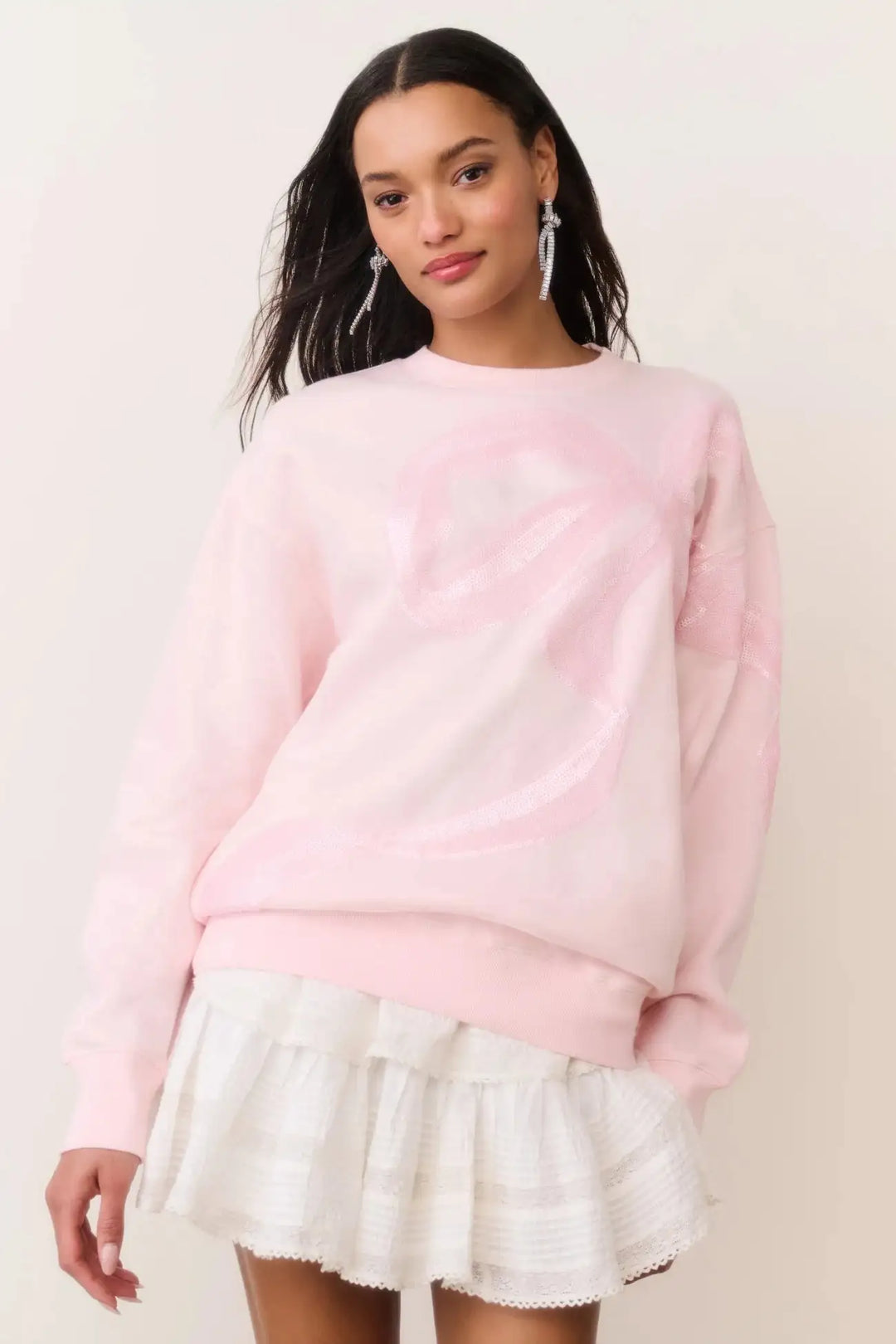 Love Shack Fancy pink Palo Pullover  