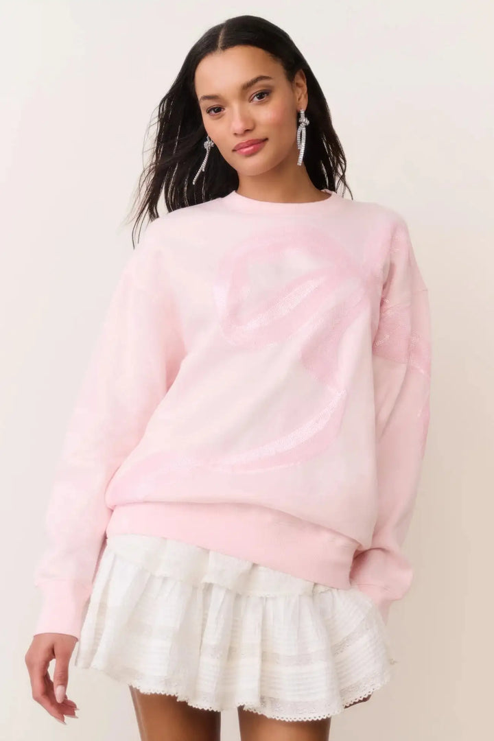 Love Shack Fancy pink Palo Pullover  