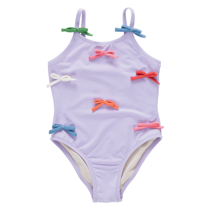 Pink Chicken Lottie Suit - Multi Bow Applique