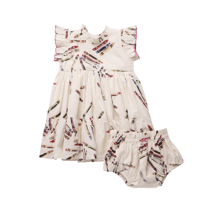 Pink Chicken Baby Jennifer Dress Set - Tossed Crayons Skipper & Scout 
