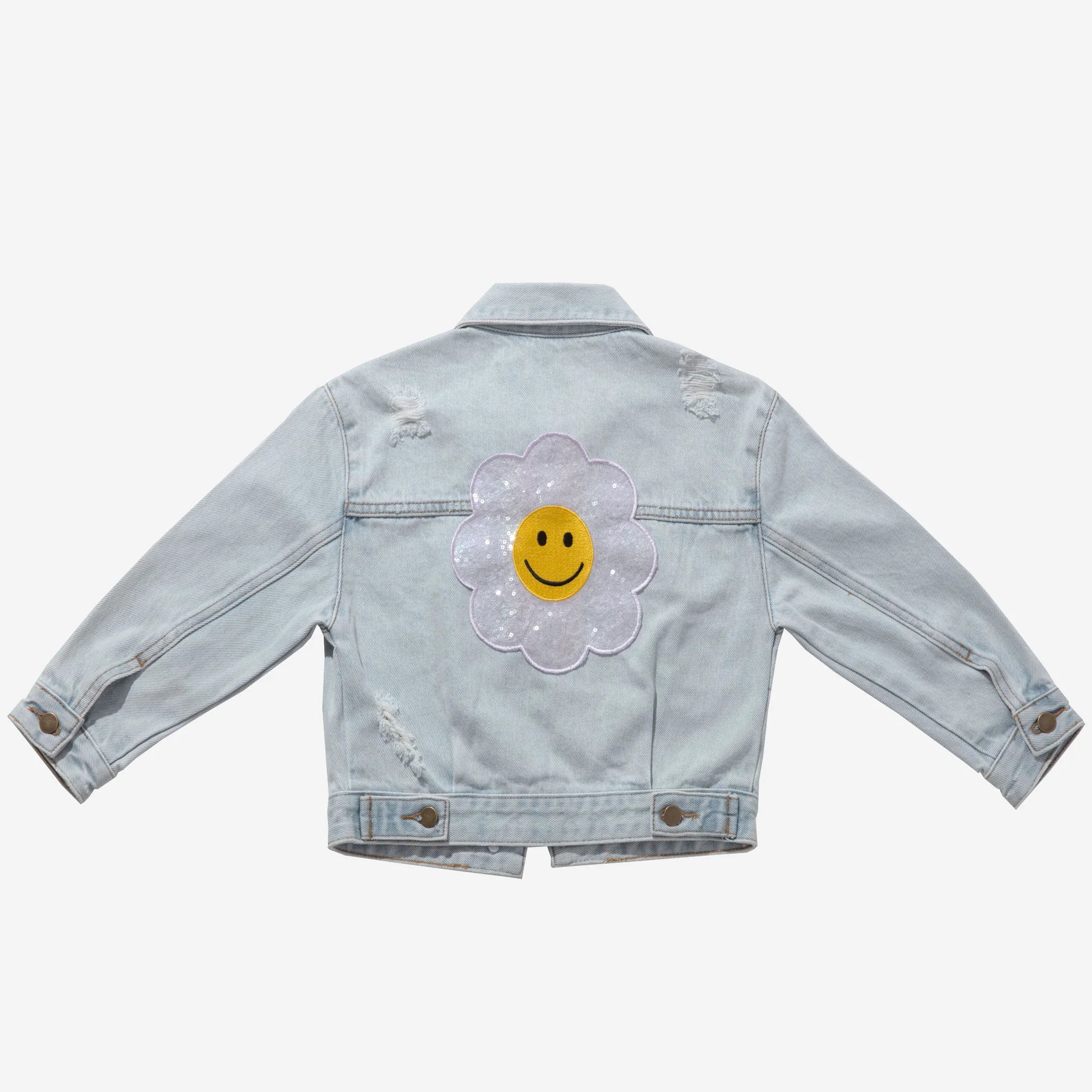 Petite Hailey Patched Denim Jacket