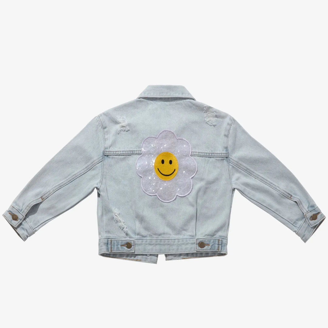 Petite Hailey Patched Denim Jacket Skipper & Scout 