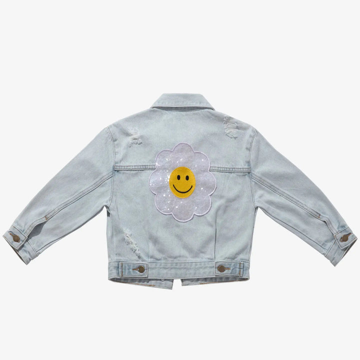 Petite Hailey Patched Denim Jacket Skipper & Scout 