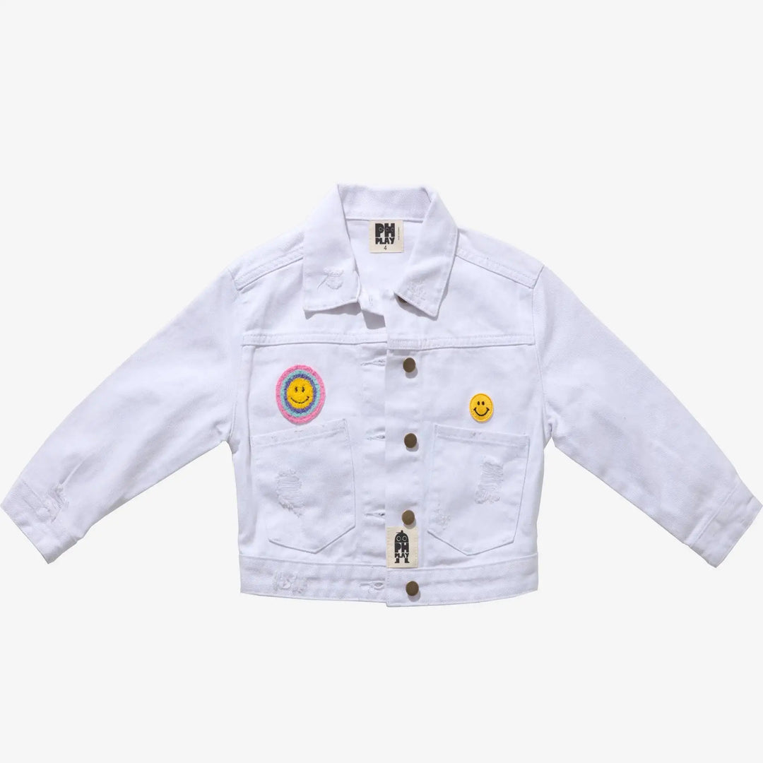 Petite Hailey Patched Denim Jacket Skipper & Scout 