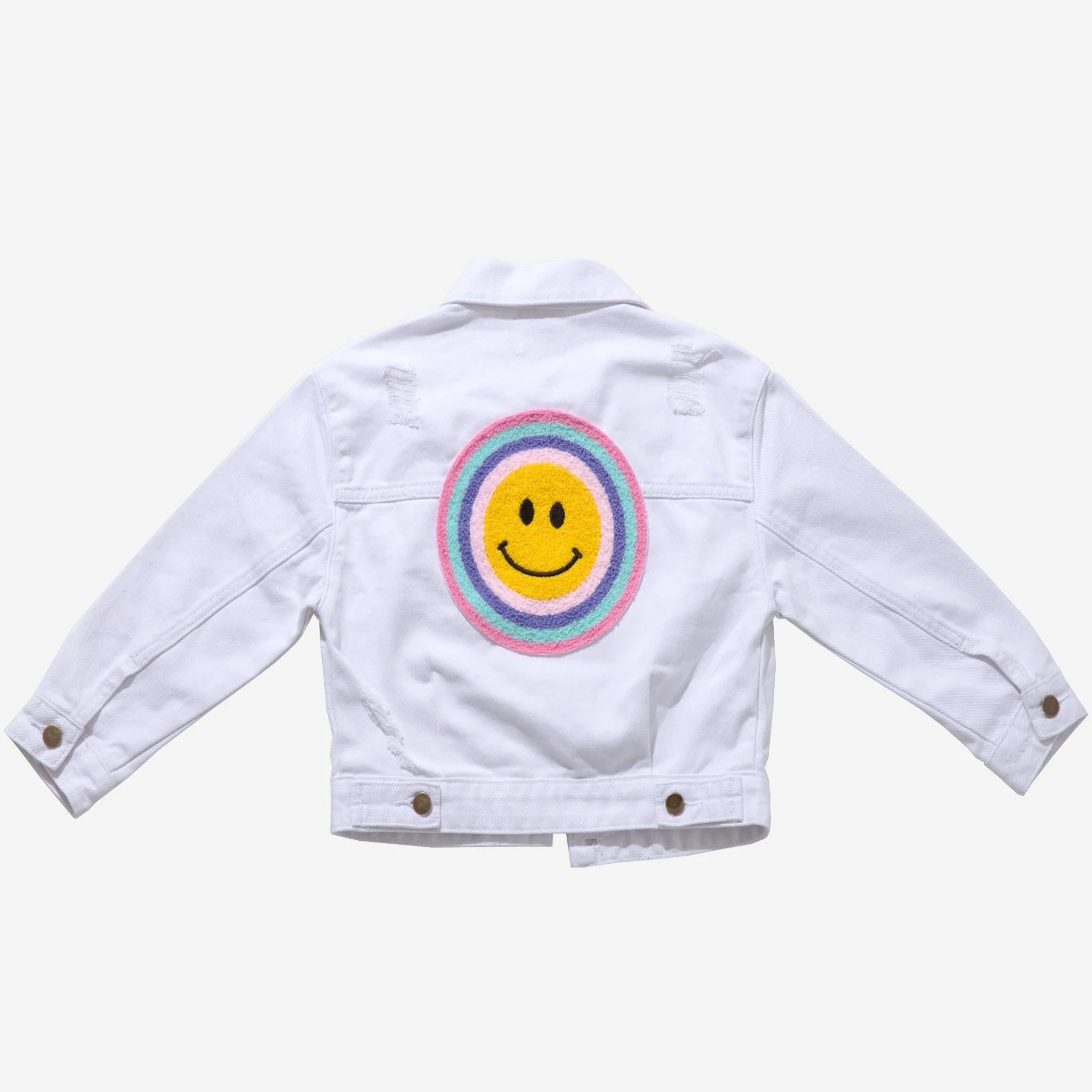 Petite Hailey Patched Denim Jacket