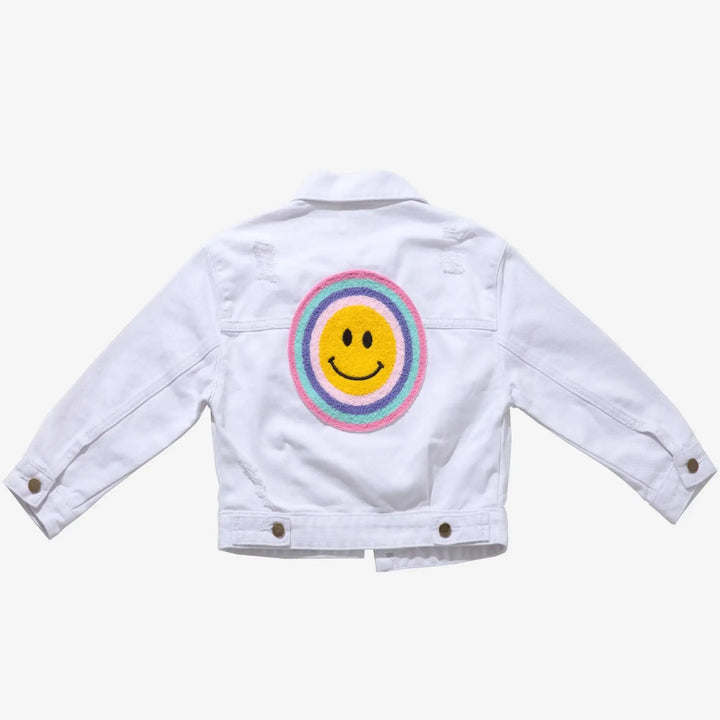 Petite Hailey Patched Denim Jacket Skipper & Scout 