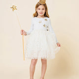 Petite Hailey Glitter Three Star Tutu Dress