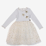 Petite Hailey Glitter Three Star Tutu Dress