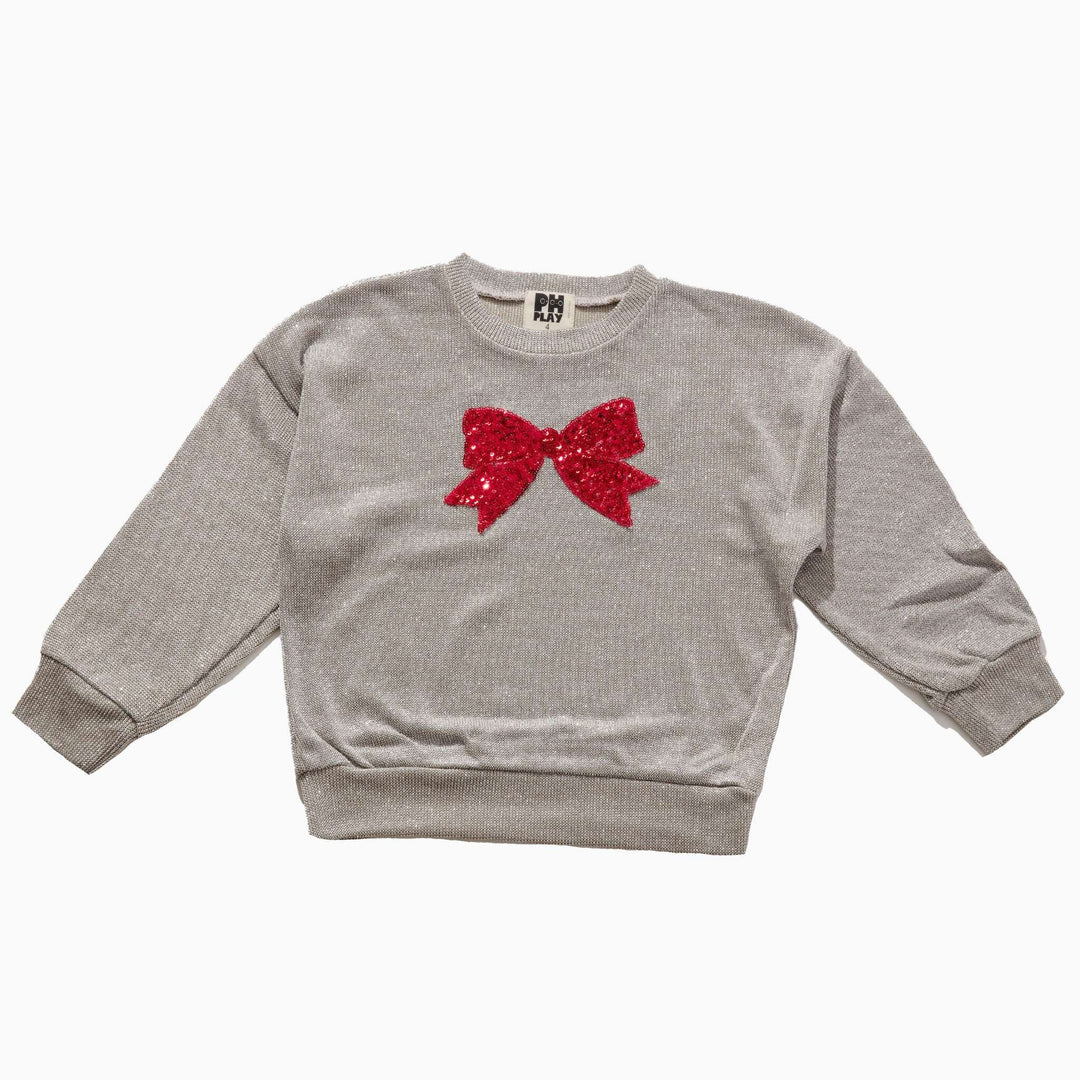 Petite Hailey Sparkle Bow Sweatshirt Skipper & Scout 