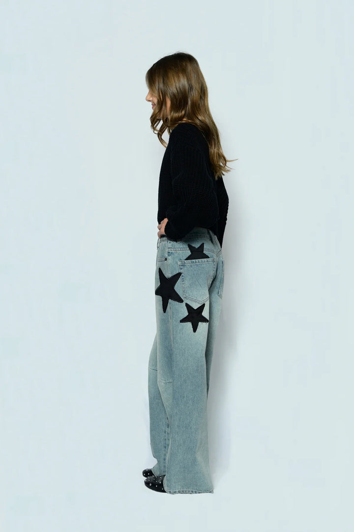 KatieJNYC Philly Star Applique Jean