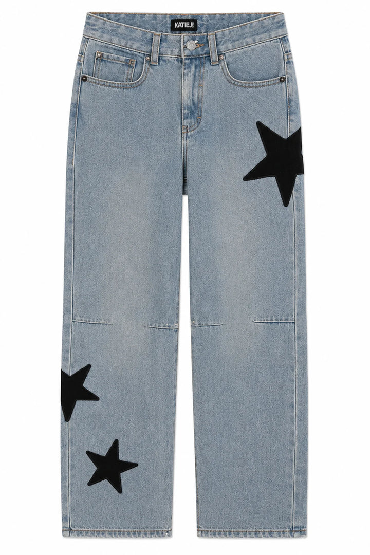 KatieJNYC Philly Star Applique Jean