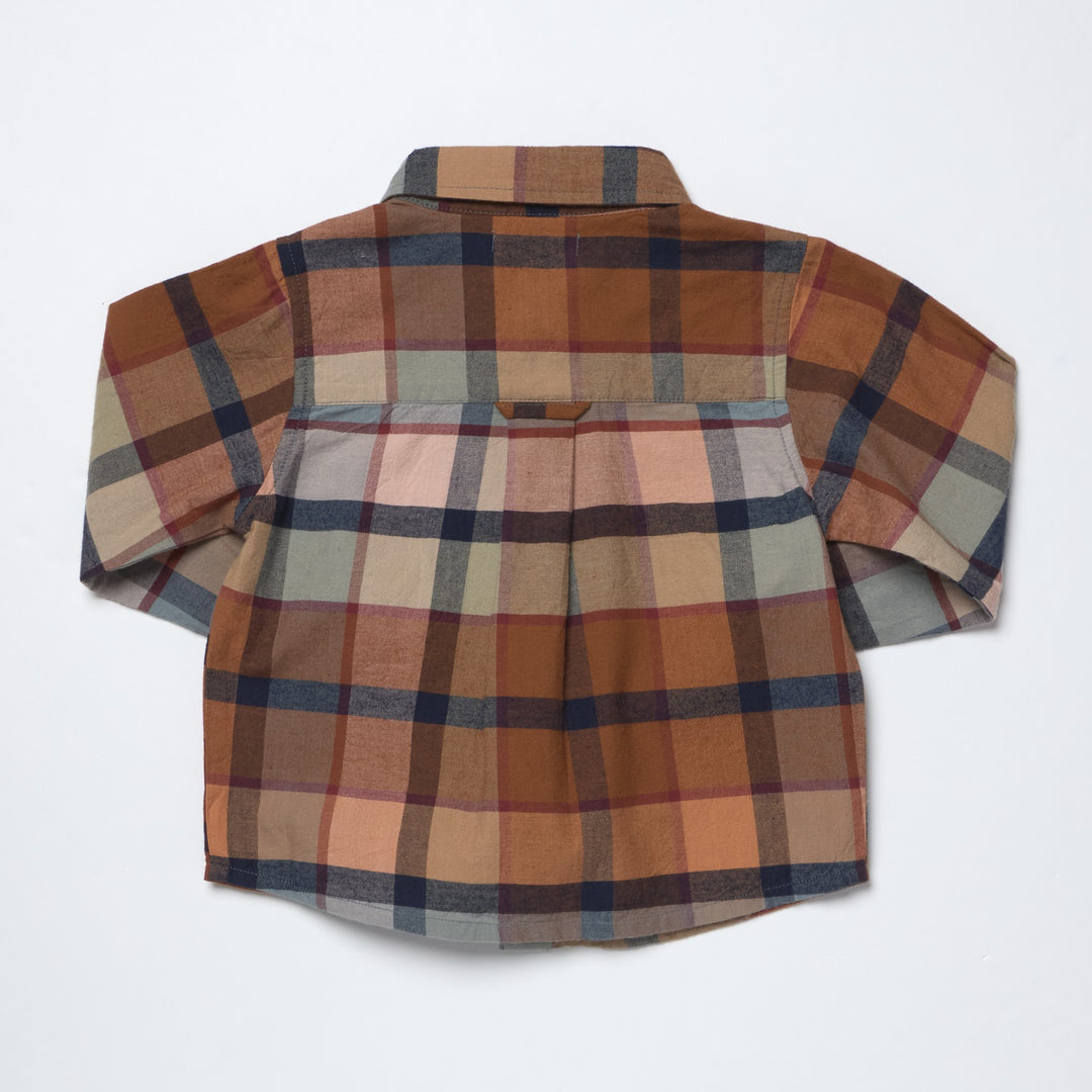 Pink Chicken Boys LS Jack Shirt - Hayride Plaid
