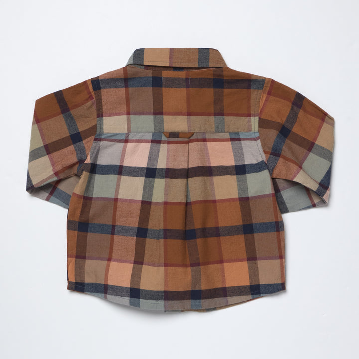 Pink Chicken Boys LS Jack Shirt - Hayride Plaid