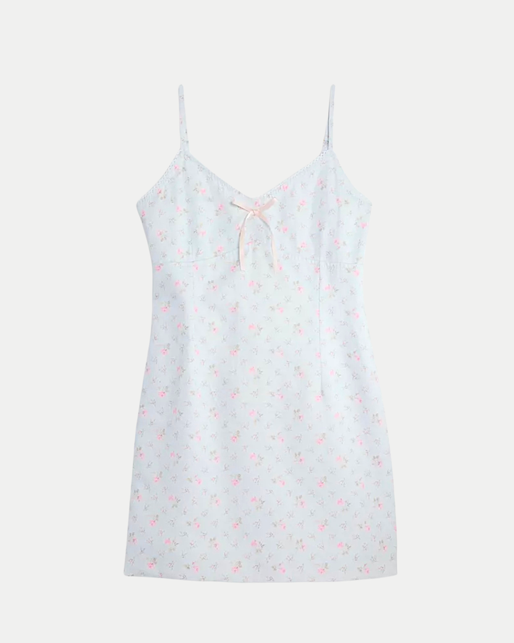 Love Shack Fancy Tween Velasca Floral Cotton Mini Dress