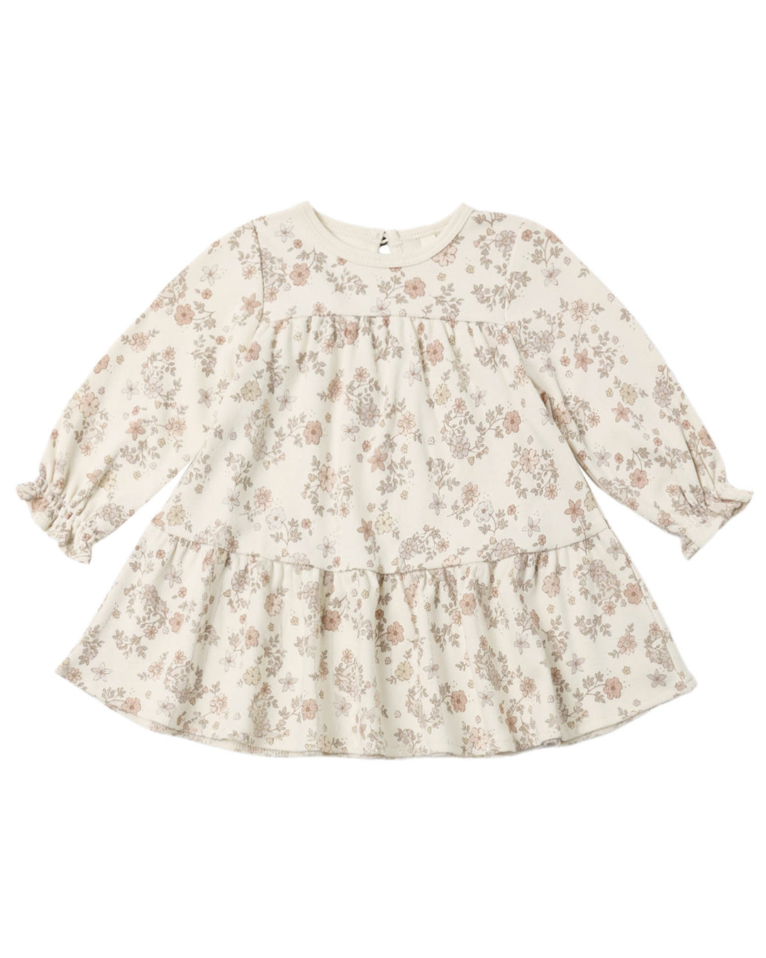 Quincy Mae Floral Vine Tiered Jersey Dress
