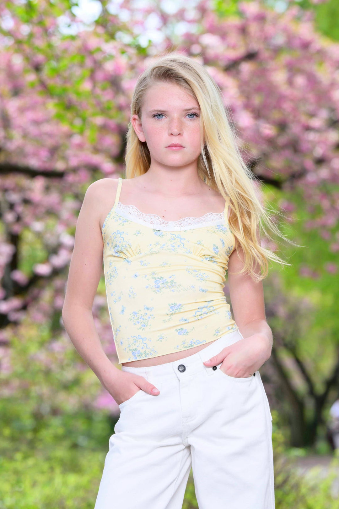 KatieJNYC Rafe Printed Knit Cami - Ditsy Butterfly