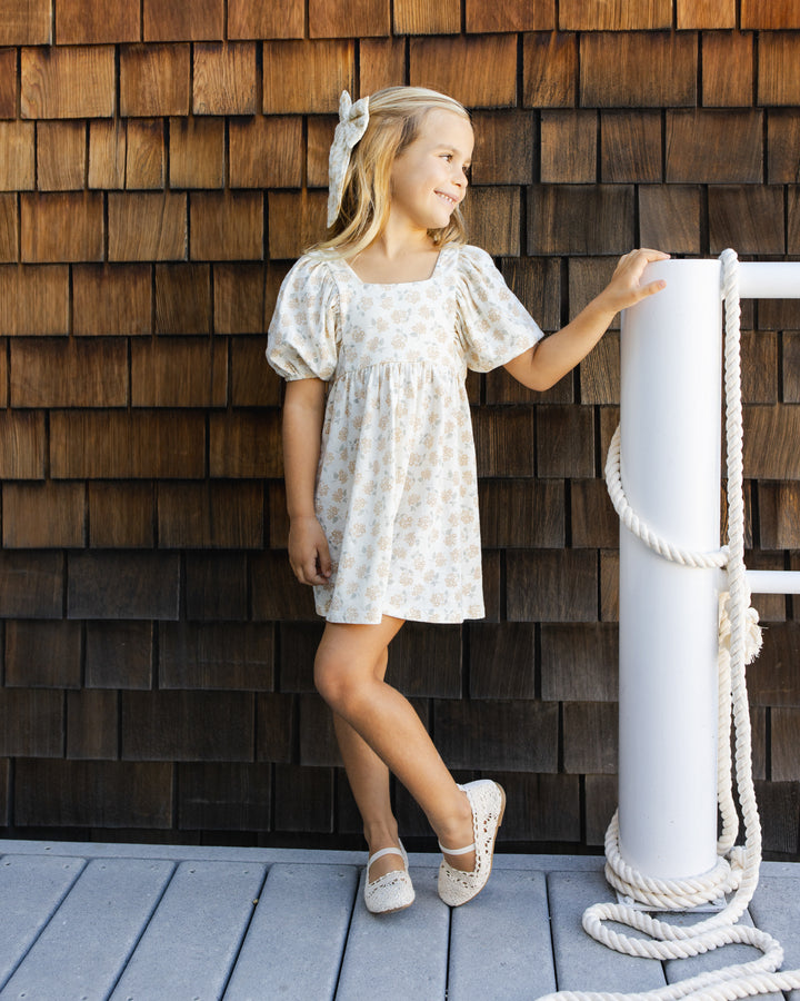 Rylee + Cru Yellow Ditsy Brea Dress