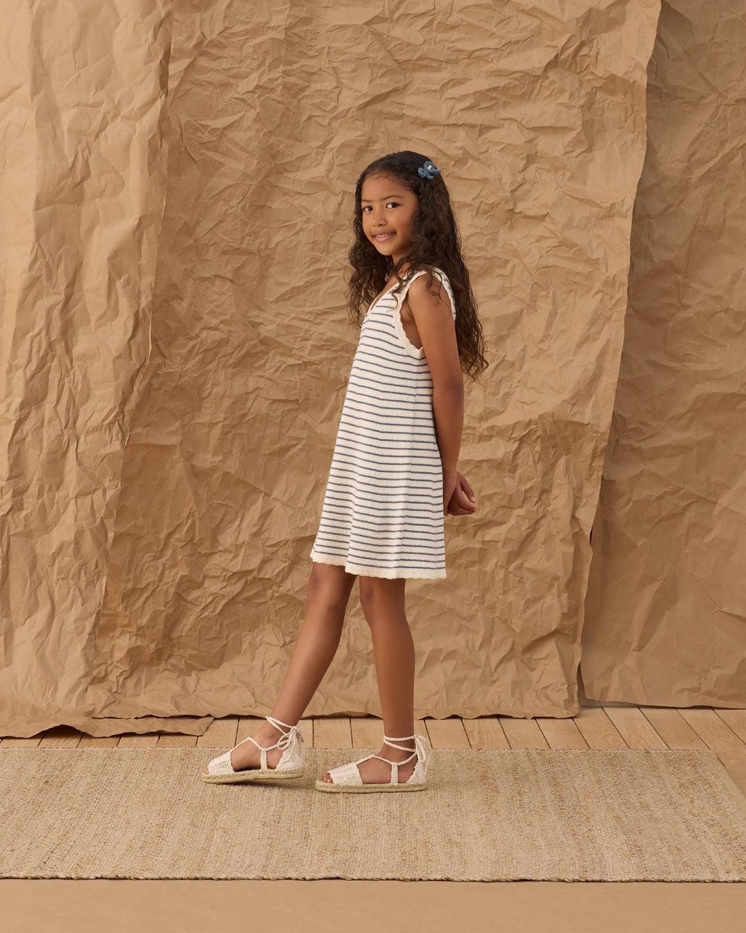 Rylee + Cru Crochet Stripe Tank Mini Dress