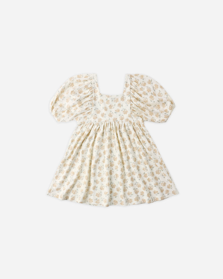 Rylee + Cru Yellow Ditsy Brea Dress