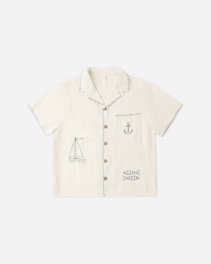 Rylee + Cru Sailor Lapel Collar Shirt