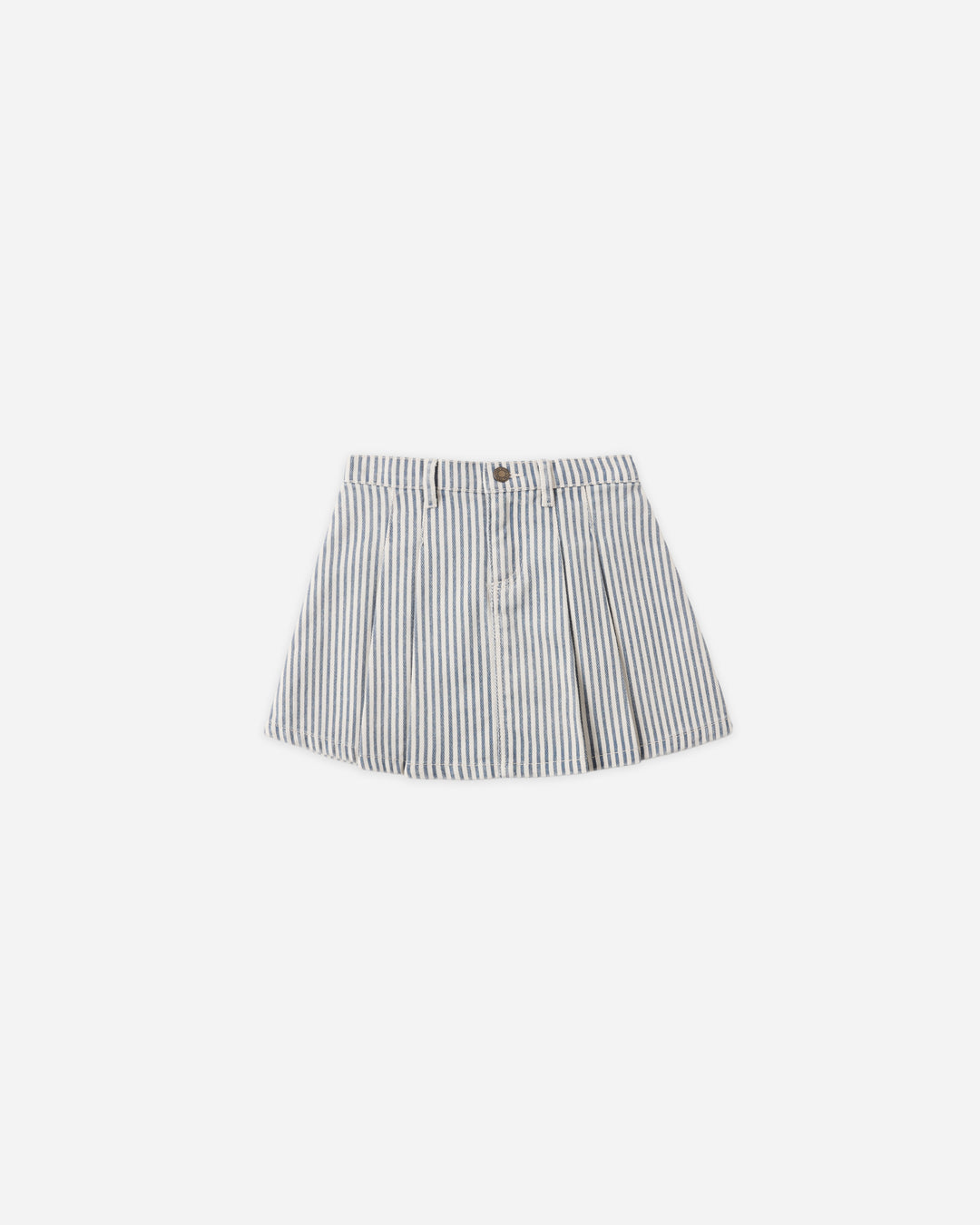 Rylee + Cru Pleated Railroad Striped Skirt/Crochet Bows Pullover SET