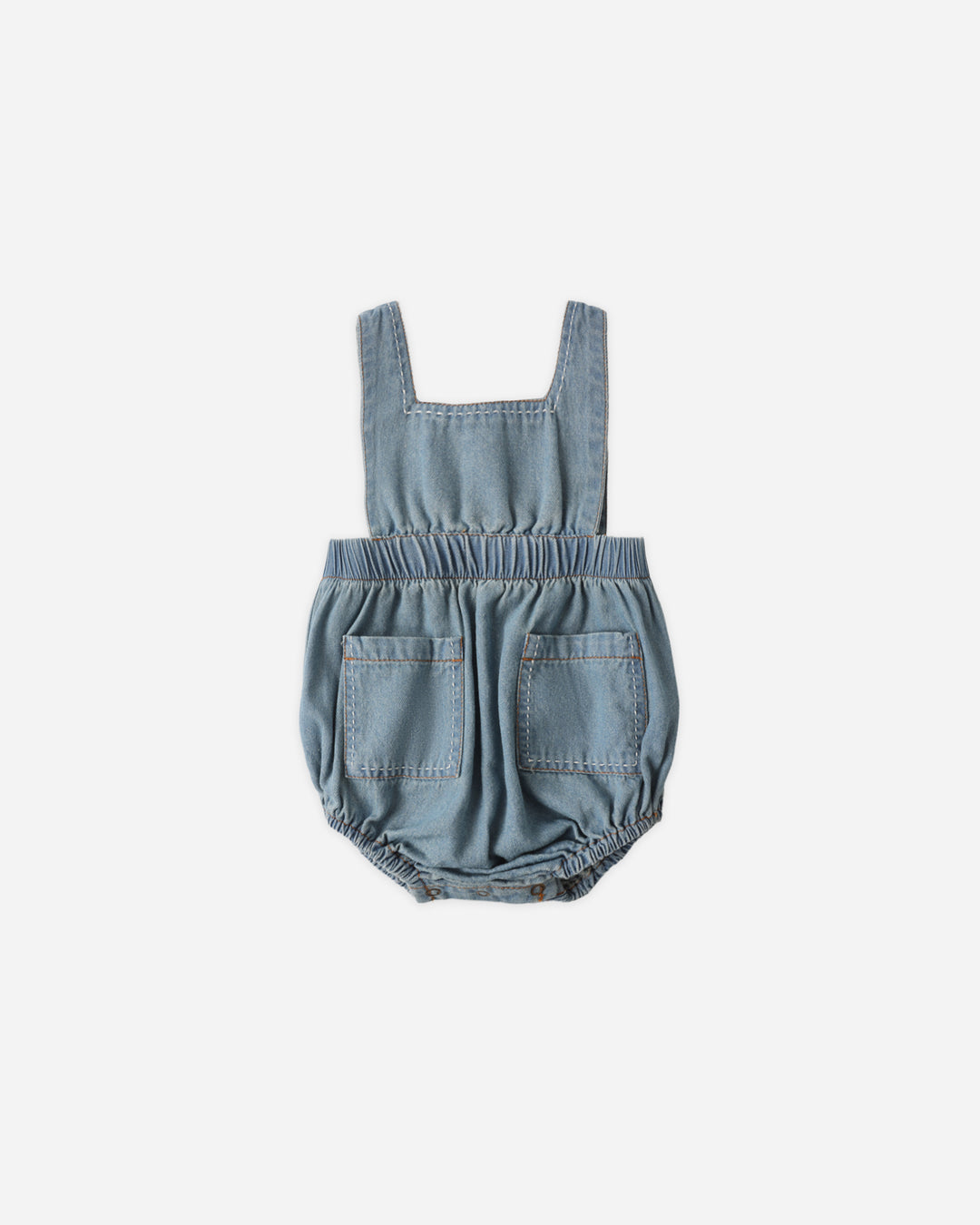 Rylee + Cru Ruffle Collar Bodysuit/Denim Romper SET
