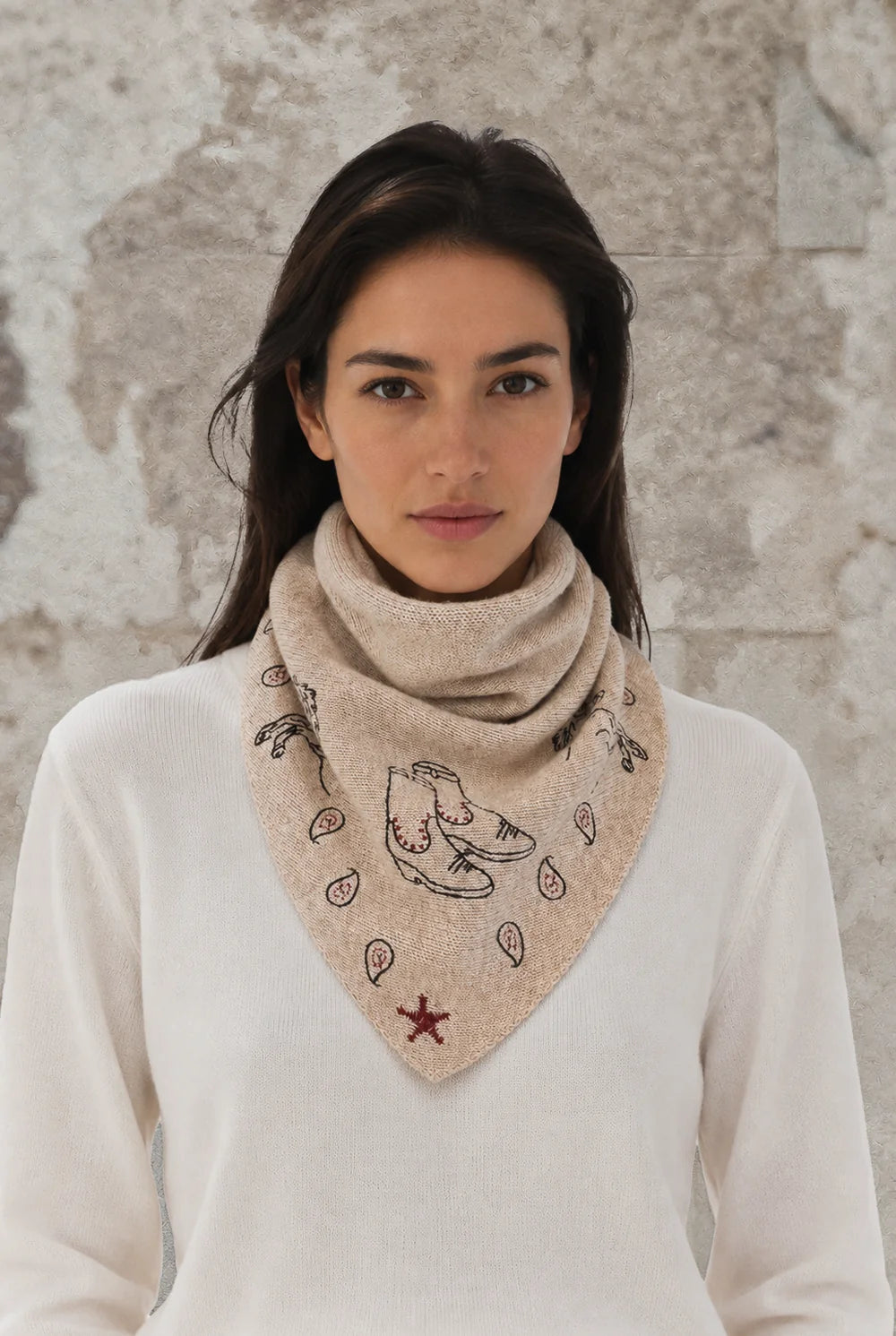 Maison Lecomete Mérino Rodeo Triangle Bandana