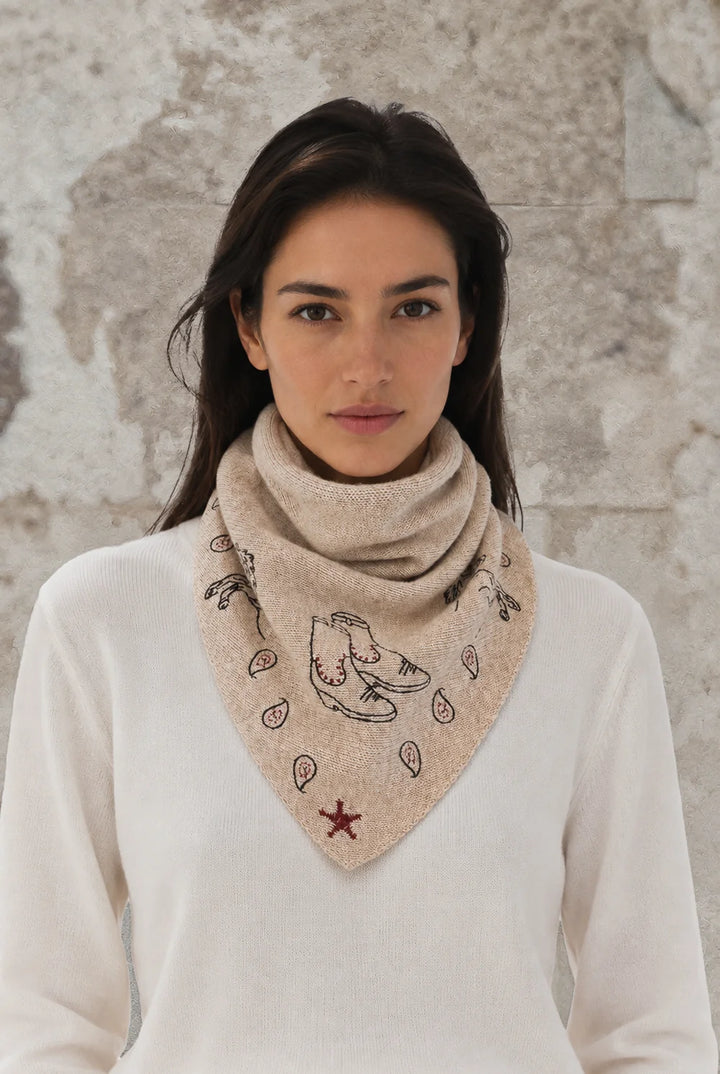 Maison Lecomete Mérino Rodeo Triangle Bandana