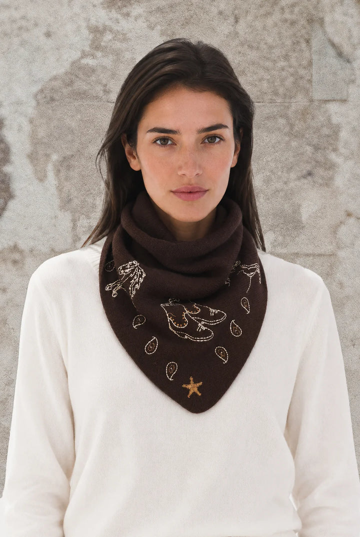 Maison Lecomete Mérino Rodeo Triangle Bandana