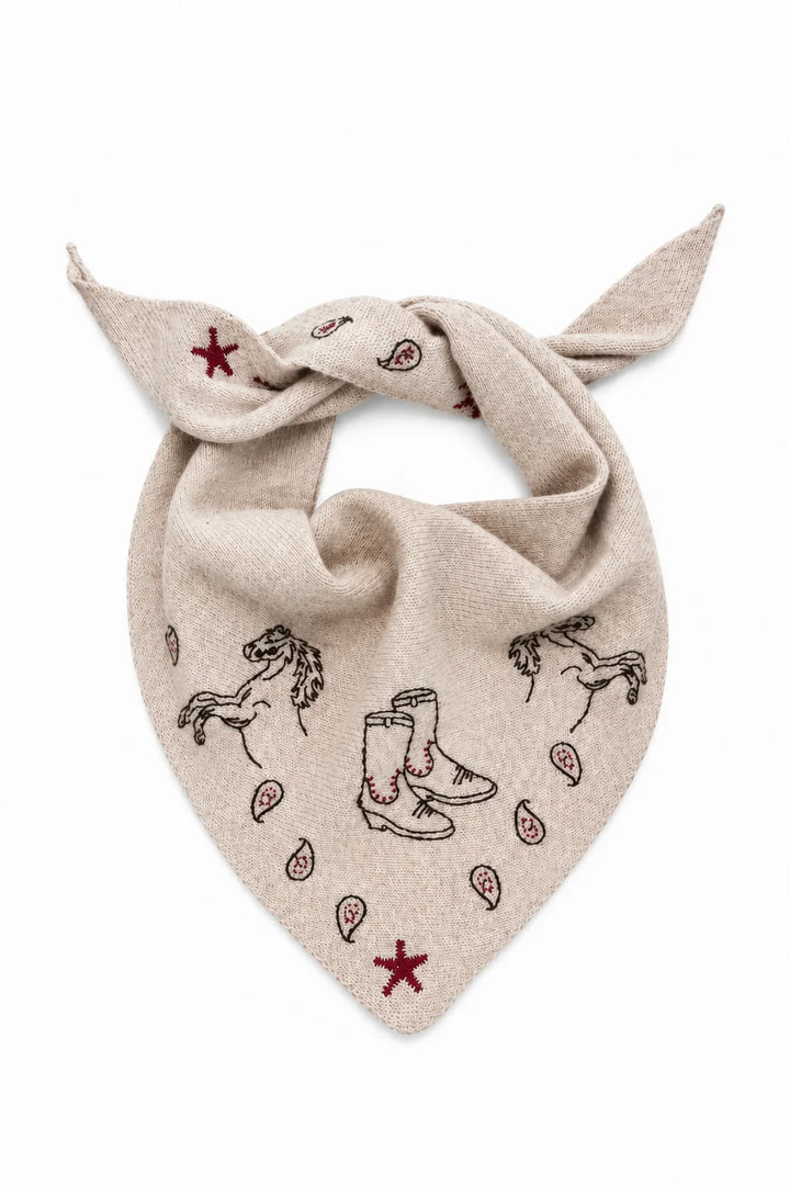 Maison Lecomete Mérino Rodeo Triangle Bandana