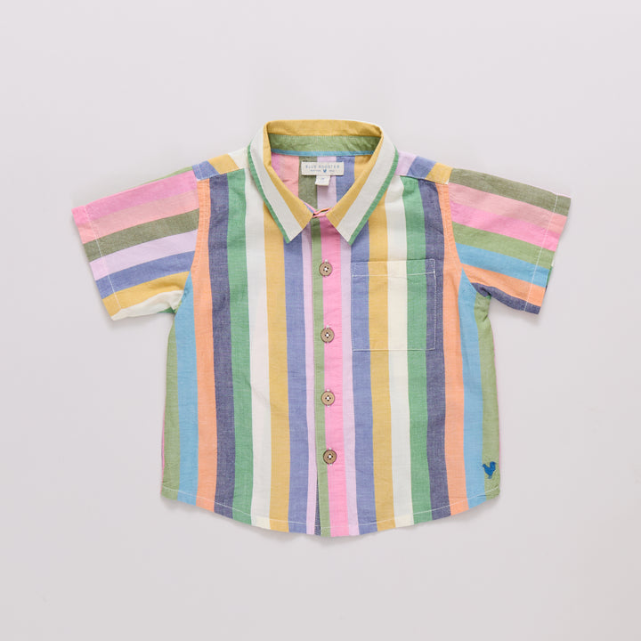 Pink Chicken Parade Stripe Jack Shirt