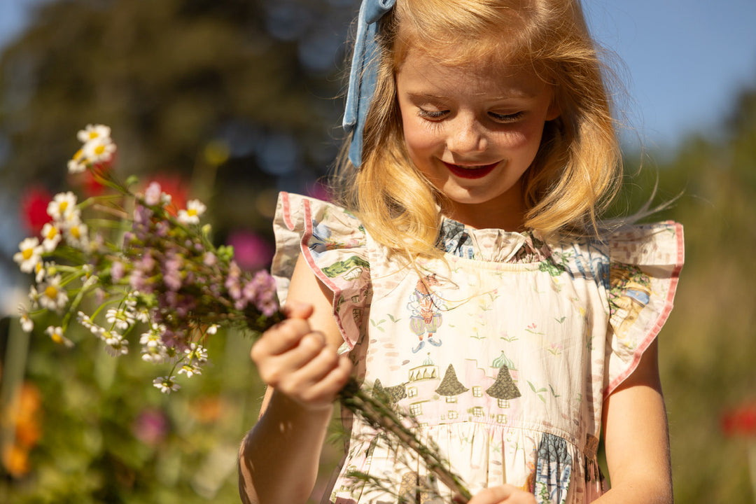 Pink Chicken Whimsical Castle Jennifer Dress