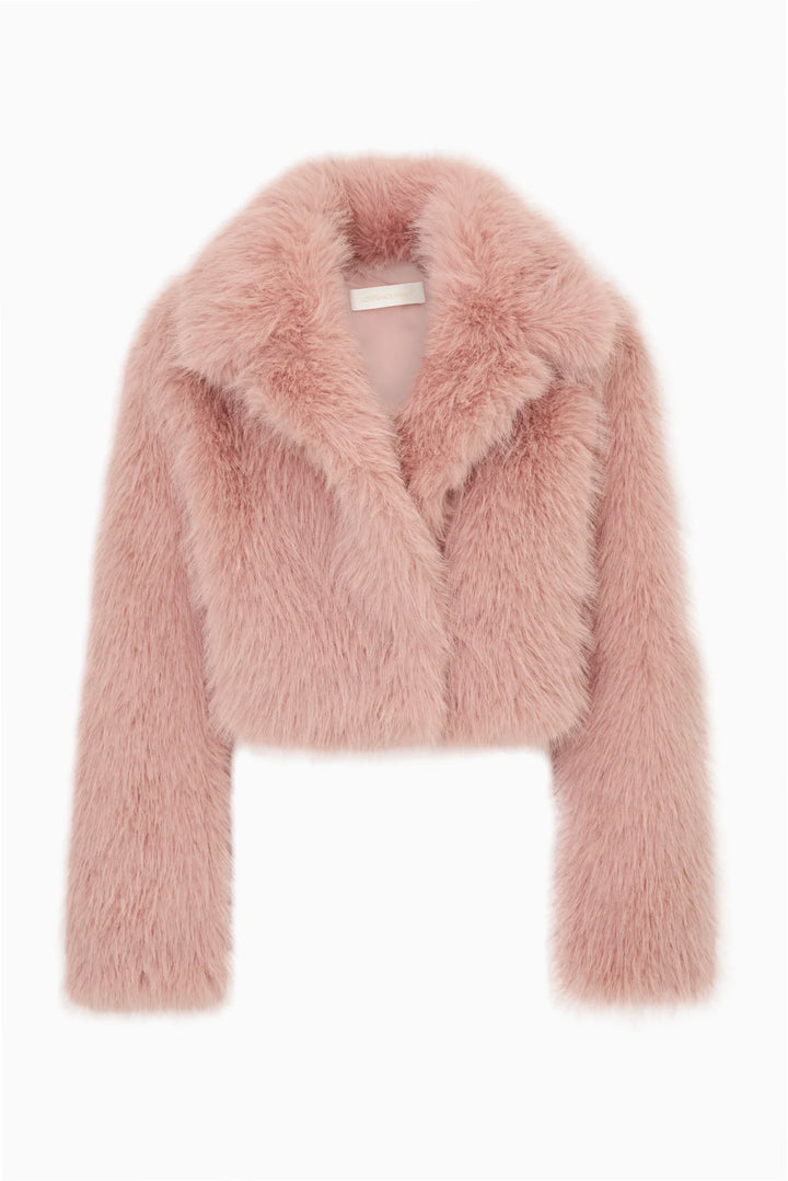 Love Shack Fancy Stroma Faux Fur Jacket