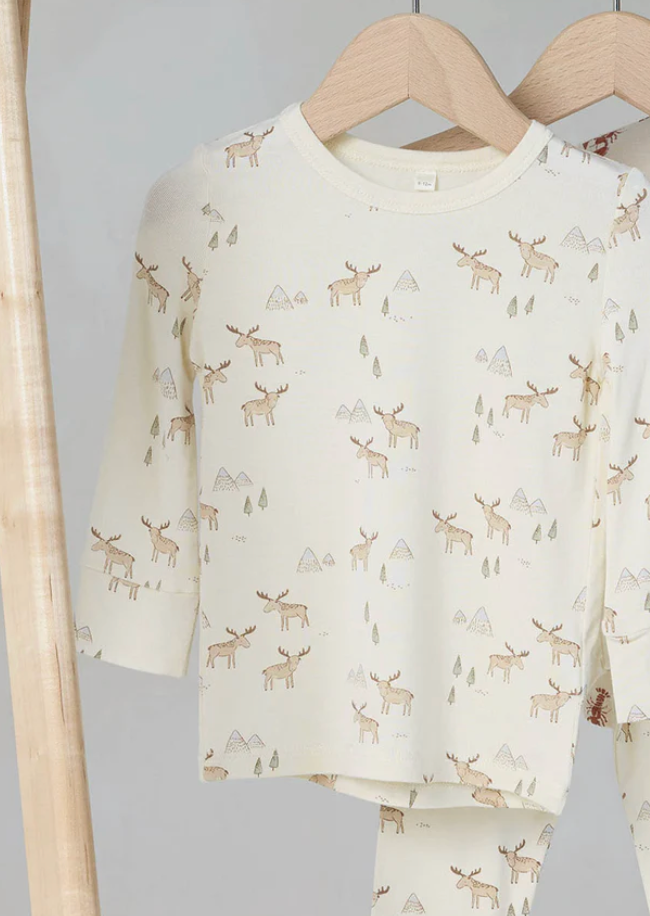 Rylee & Cru Long-Sleeves Moose pajamas Skipper & Scout 