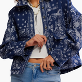 Free People Bandana Jacquard Shirt