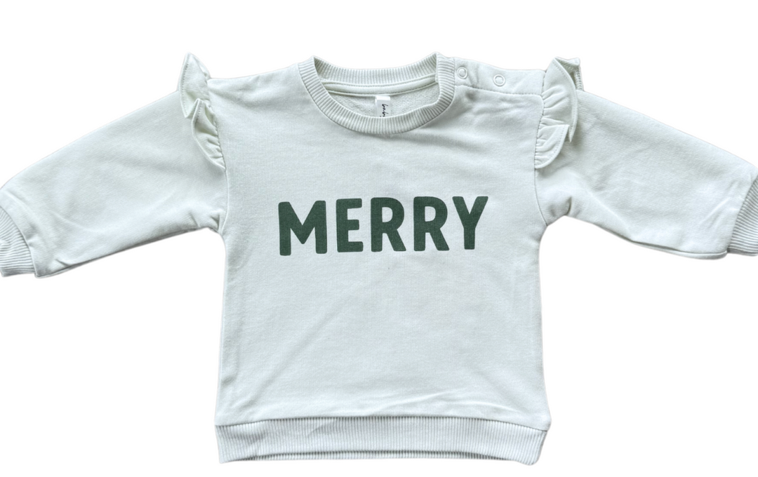 babysprouts Merry Ruffle Sweatshirt Skipper & Scout 