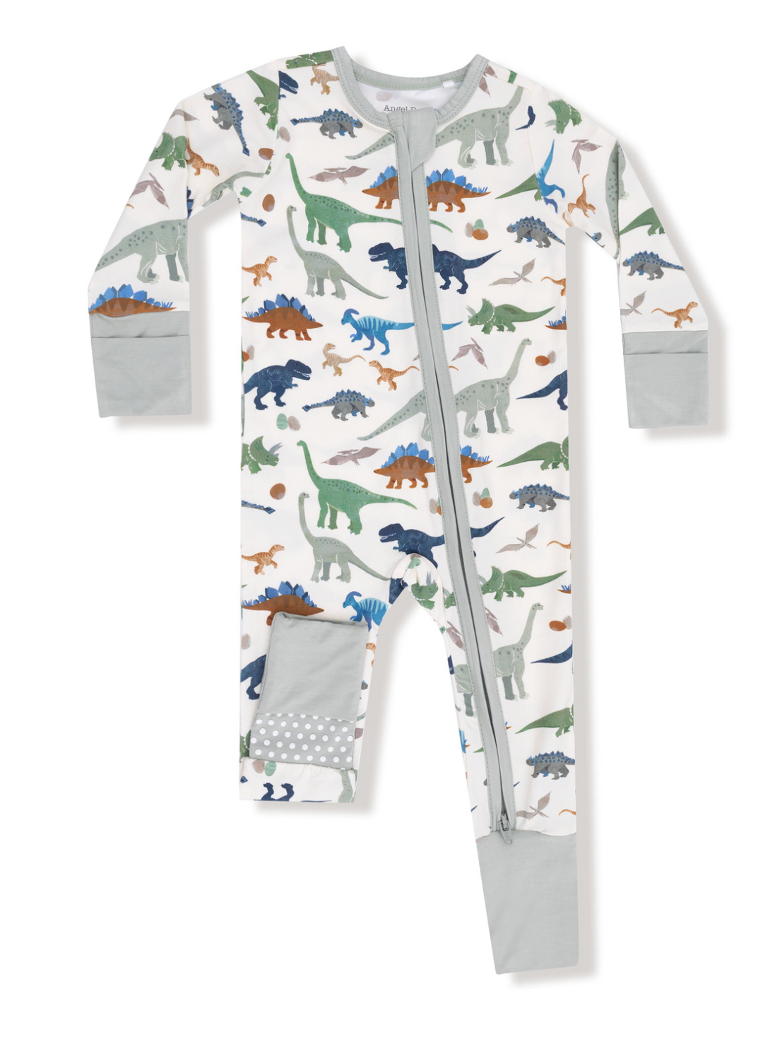 Angel Dear Washy Dinos 2 Way Zip Romper Skipper & Scout 