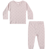 Quincy Mae Pointelle Ditsy LS Tee/Legging SET