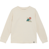 Daily Seven LS Chest Print Tee