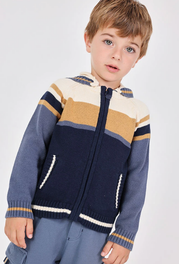 Boboli Knit Button Down hoodie Skipper & Scout 