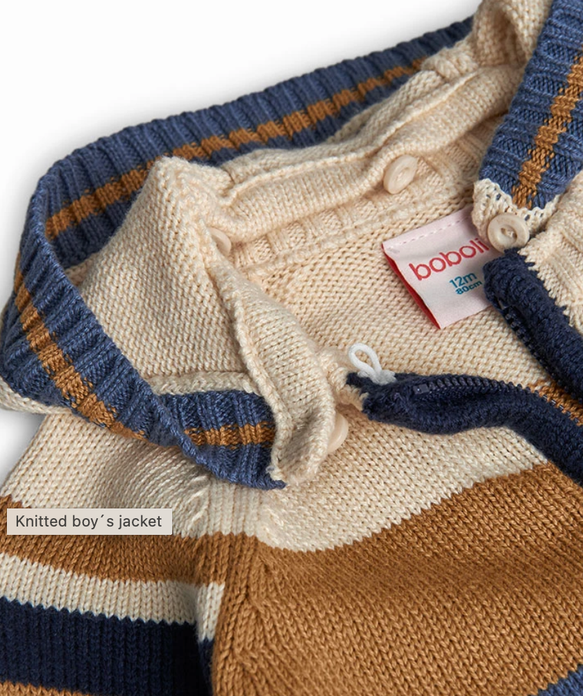 Boboli Knit Button Down hoodie Skipper & Scout 