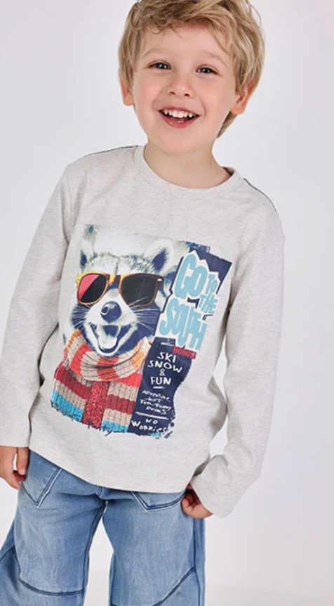 Boboli boy's L/S Raccoon Tee Skipper & Scout 