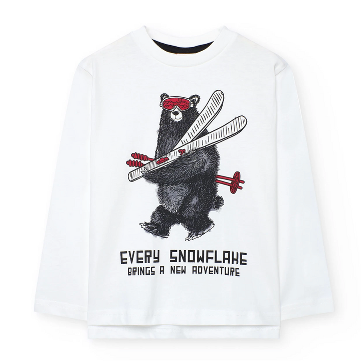 Boboli boy's L/S Ski Bear Tee Skipper & Scout 