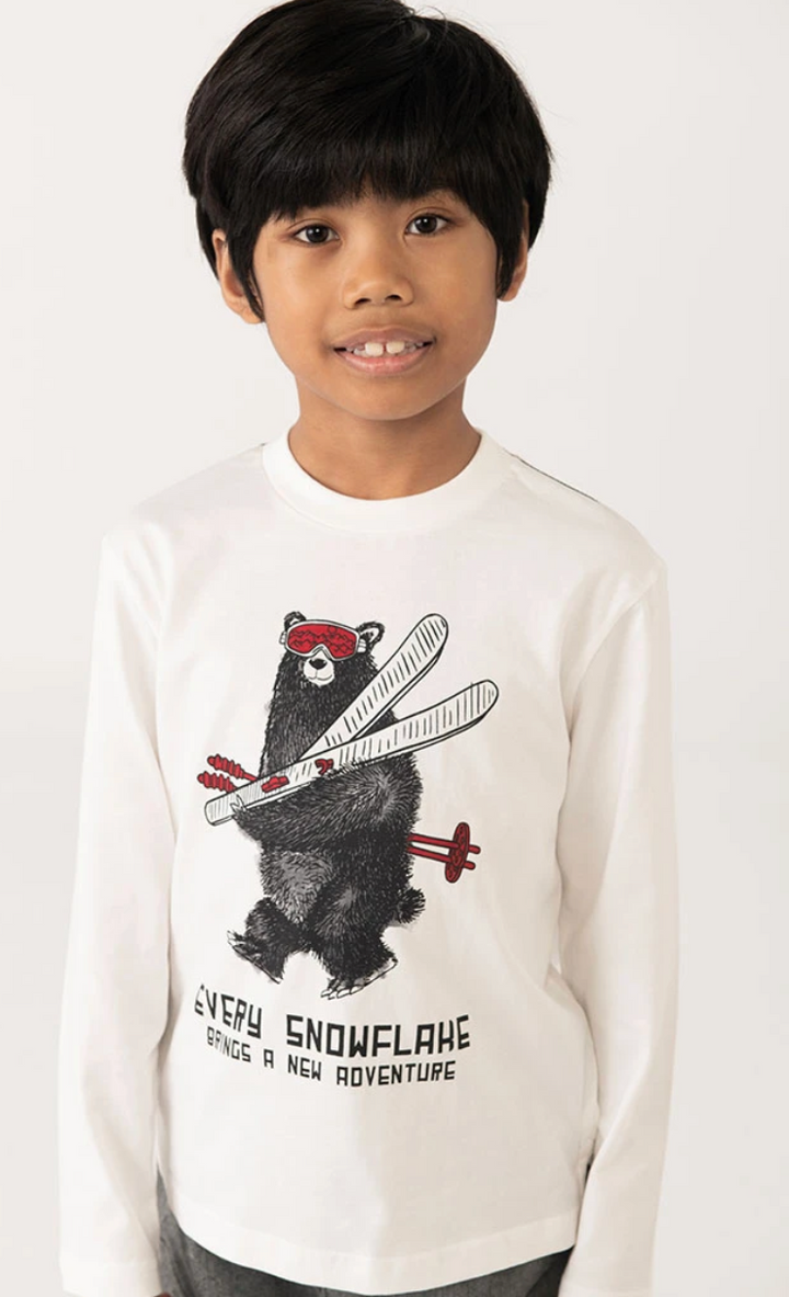 Boboli boy's L/S Ski Bear Tee Skipper & Scout 