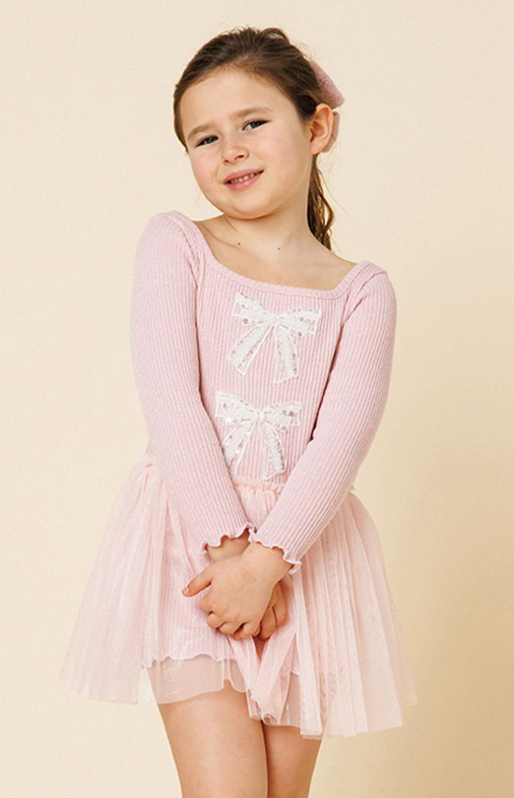 Petite Hailey Glitter Bows Dress Skipper & Scout 