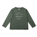 Rylee + Cru Life is Wonder Full Raw Edge LS Tee