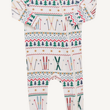 Pink Chicken Ski Fair Isle Bamboo Romper