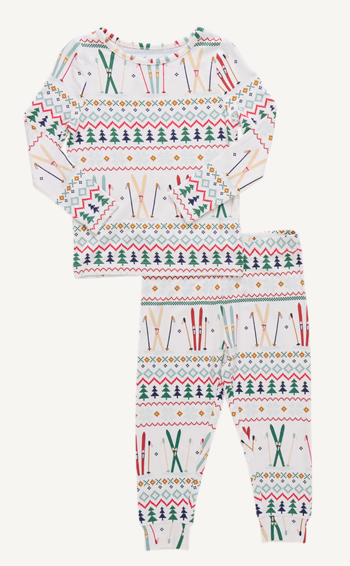 Pink Chicken Ski Fair Isle PJ Set Skipper & Scout 